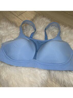 Moving Comfort Luna High Impact Wire Free Sports Bra Womens 38D Blue 350032